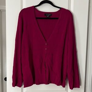 Cable & Gauge Deep Pink Cardigan